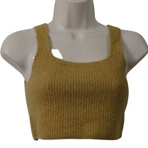 Everlane Cozy Stretch Knit Tank Carmel Tan Brown Women Size M Square Neck NWOT